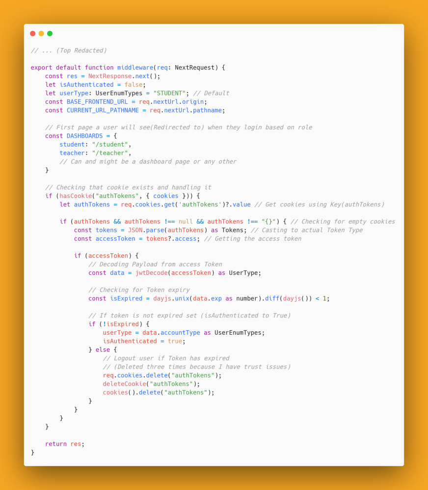 Role-based access control using Next.js middleware figure 61