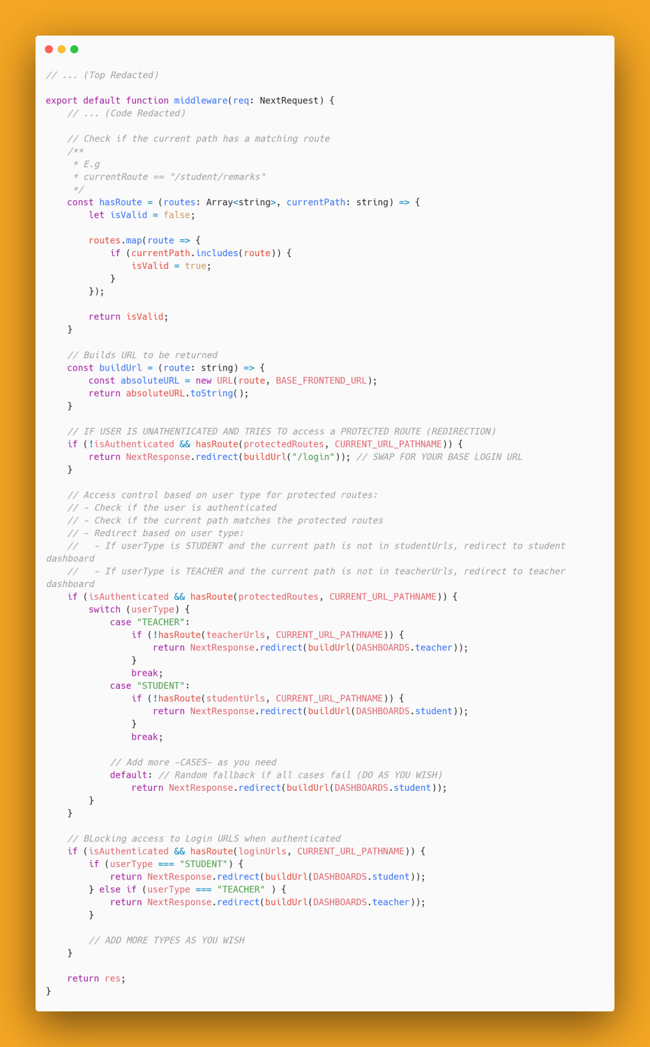 Role-based access control using Next.js middleware figure 67