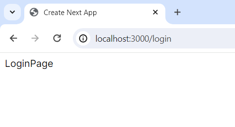 Initial login Page