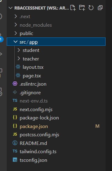 File tree, showing (Student) and (Teacher)